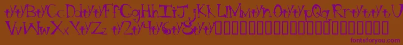 BtBongBlastedAliensTrialTrialVersion-Schriftart – Violette Schriften auf braunem Hintergrund