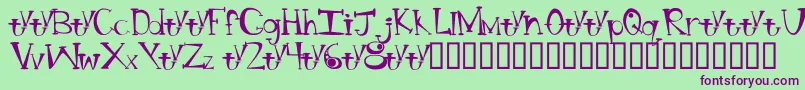 BtBongBlastedAliensTrialTrialVersion-Schriftart – Violette Schriften auf grünem Hintergrund