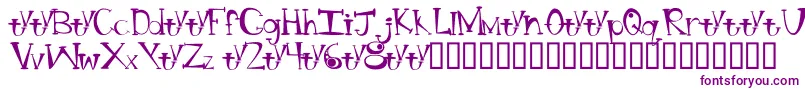 BtBongBlastedAliensTrialTrialVersion Font – Purple Fonts on White Background