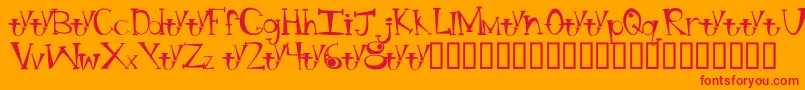 BtBongBlastedAliensTrialTrialVersion Font – Red Fonts on Orange Background