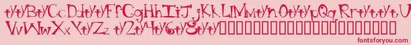 BtBongBlastedAliensTrialTrialVersion Font – Red Fonts on Pink Background