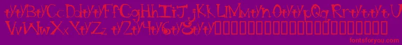 BtBongBlastedAliensTrialTrialVersion Font – Red Fonts on Purple Background