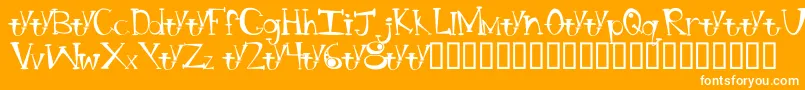BtBongBlastedAliensTrialTrialVersion Font – White Fonts on Orange Background