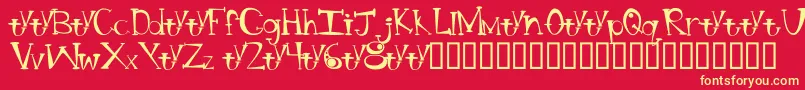 BtBongBlastedAliensTrialTrialVersion Font – Yellow Fonts on Red Background