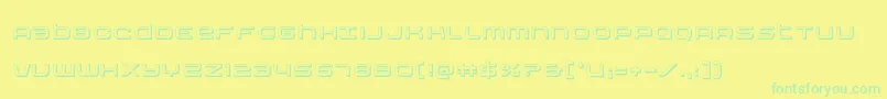 Nextwave3D Font – Green Fonts on Yellow Background