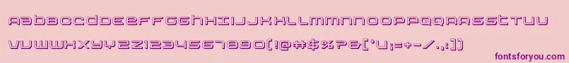 Nextwave3D Font – Purple Fonts on Pink Background