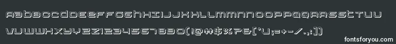 フォントNextwave3D – 黒い背景に白い文字