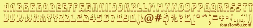 ASimplerprspsh Font – Brown Fonts on Yellow Background