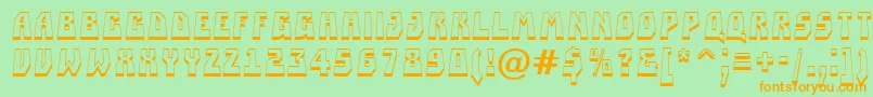 ASimplerprspsh Font – Orange Fonts on Green Background