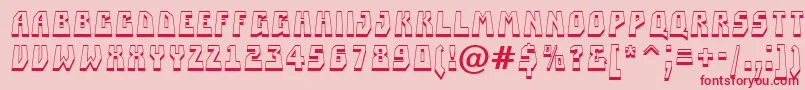 Fonte ASimplerprspsh – fontes vermelhas em um fundo rosa