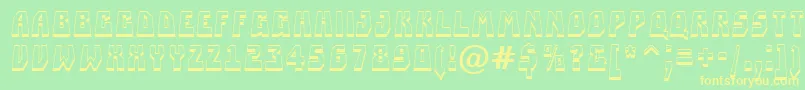 ASimplerprspsh Font – Yellow Fonts on Green Background