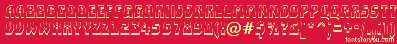 ASimplerprspsh Font – Yellow Fonts on Red Background