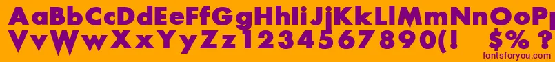 ScreamAlternative Font – Purple Fonts on Orange Background