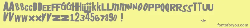 Heyboyheygirl Font – Gray Fonts on Yellow Background