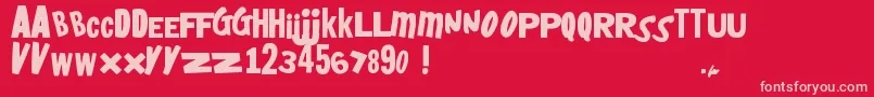 Heyboyheygirl Font – Pink Fonts on Red Background