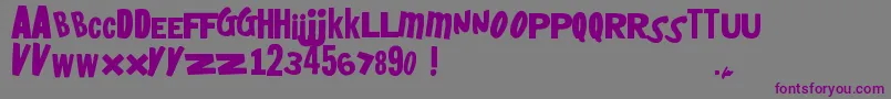 Heyboyheygirl-Schriftart – Violette Schriften auf grauem Hintergrund