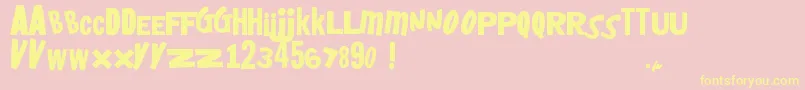 Heyboyheygirl Font – Yellow Fonts on Pink Background