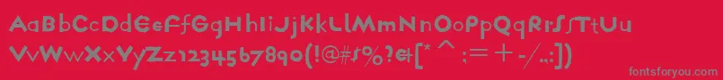 FarmhausNotSoNormalItcTt Font – Gray Fonts on Red Background