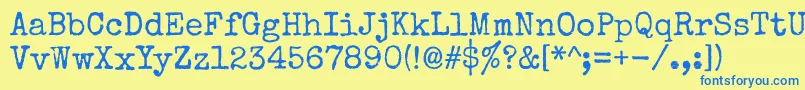 Specialelite Font – Blue Fonts on Yellow Background