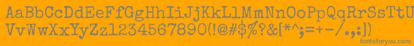 Specialelite Font – Gray Fonts on Orange Background