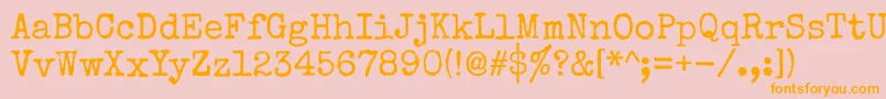 Specialelite Font – Orange Fonts on Pink Background