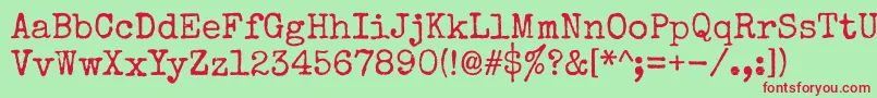 Specialelite Font – Red Fonts on Green Background