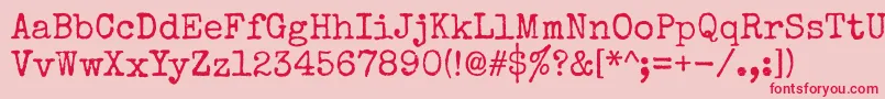 Specialelite Font – Red Fonts on Pink Background