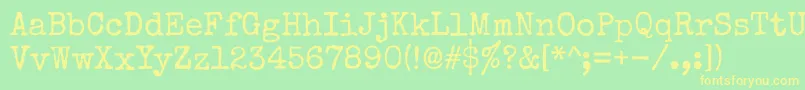 Specialelite Font – Yellow Fonts on Green Background