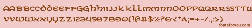 ErinGoBraghExpanded Font – Brown Fonts on Pink Background