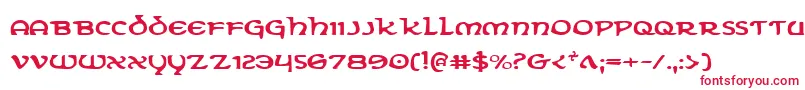 フォントErinGoBraghExpanded – 白い背景に赤い文字