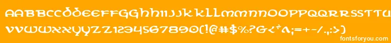 ErinGoBraghExpanded Font – White Fonts on Orange Background