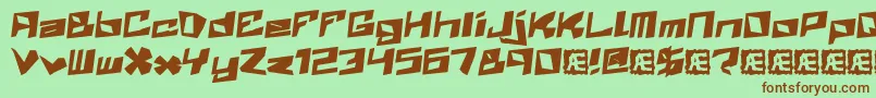 Zenith Font – Brown Fonts on Green Background