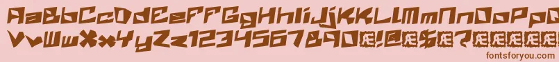 Zenith Font – Brown Fonts on Pink Background