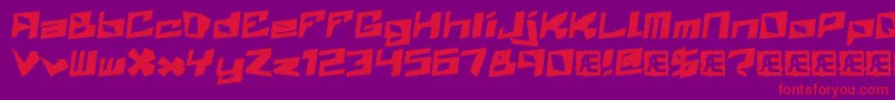 Zenith-fontti – punaiset fontit violetilla taustalla