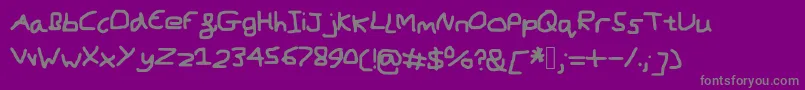 More about Mousewritten Font Mousewritten Font – Gray Fonts on Purple Background