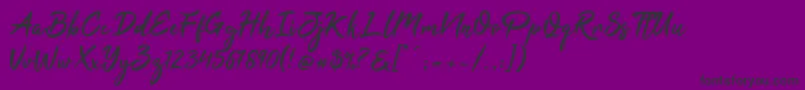 Tahu Font – Black Fonts on Purple Background