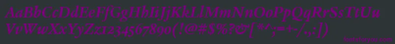 LegacySerifOsItcTtBoldita Font – Purple Fonts on Black Background