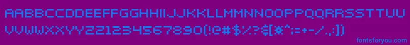 Elektr052 Font – Blue Fonts on Purple Background