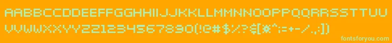 Elektr052 Font – Green Fonts on Orange Background