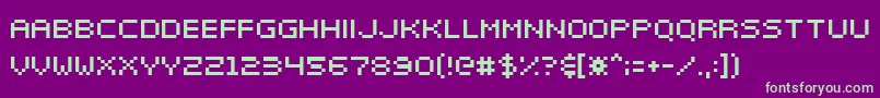 Шрифт Elektr052 – зелёные шрифты на фиолетовом фоне