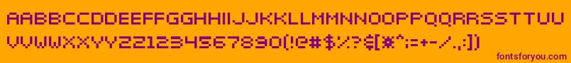 Elektr052 Font – Purple Fonts on Orange Background