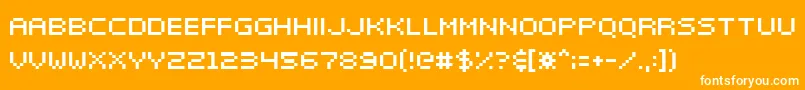 フォントElektr052 – オレンジの背景に白い文字