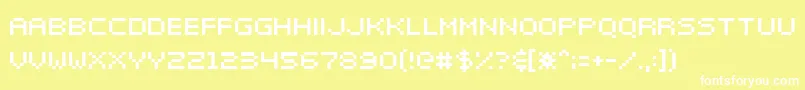 Elektr052 Font – White Fonts on Yellow Background