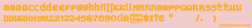 PhayaThai Font – Orange Fonts on Pink Background