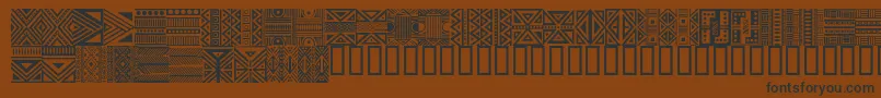 HausethnikdingbatsRegular Font – Black Fonts on Brown Background