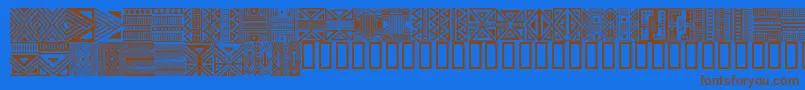 HausethnikdingbatsRegular Font – Brown Fonts on Blue Background