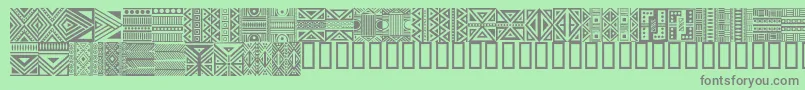 HausethnikdingbatsRegular Font – Gray Fonts on Green Background