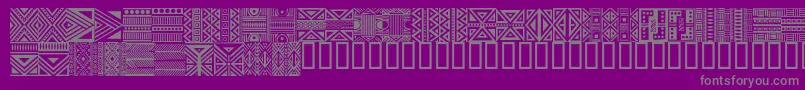 HausethnikdingbatsRegular Font – Gray Fonts on Purple Background