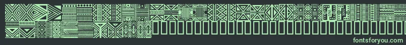 HausethnikdingbatsRegular Font – Green Fonts on Black Background