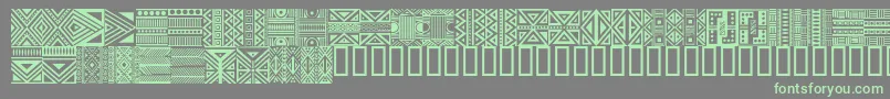 HausethnikdingbatsRegular Font – Green Fonts on Gray Background